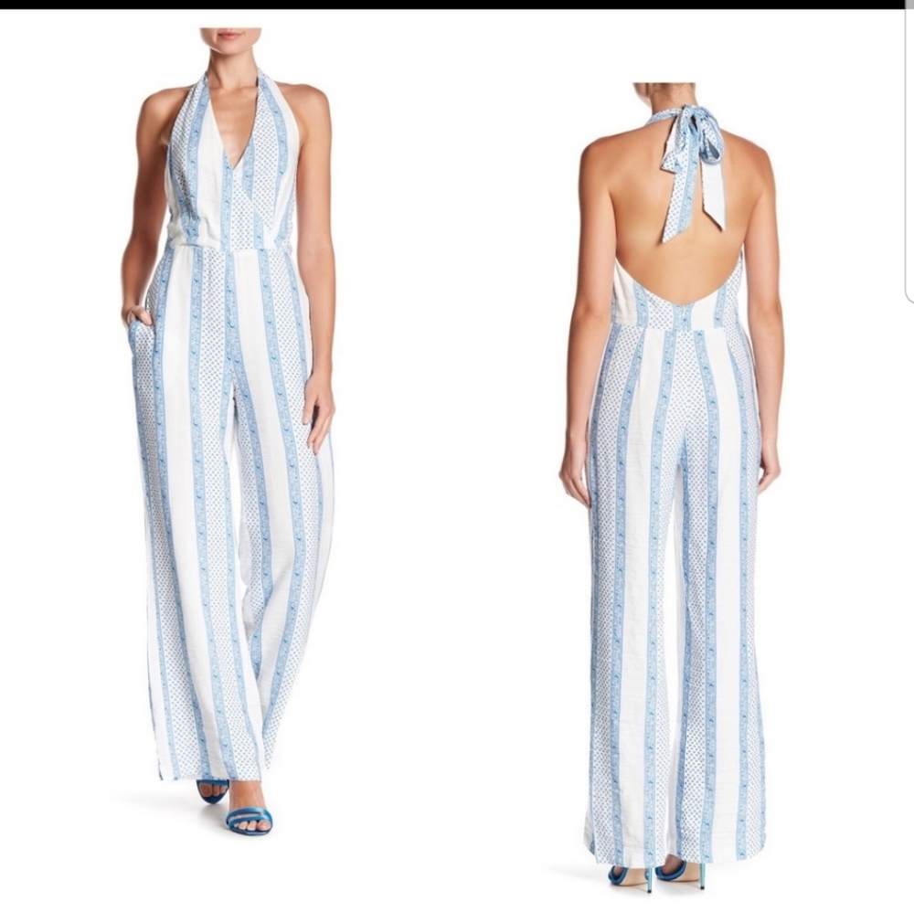 Line and Dot Agathe Halter Jumpsuit